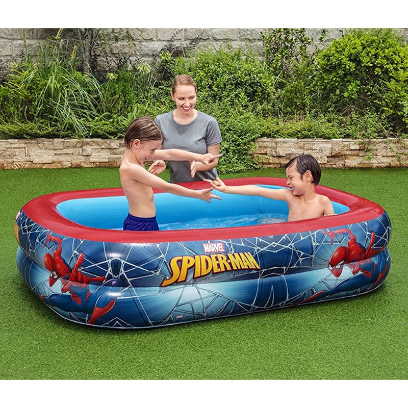 Bestway Piscina gonfiabile bambini Spiderman 201x150x51 cm Marvel P...