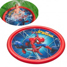 Tappetino Gioco D'Acqua per Bambini Splash Pad 165cm Piscina Spiderman giardino