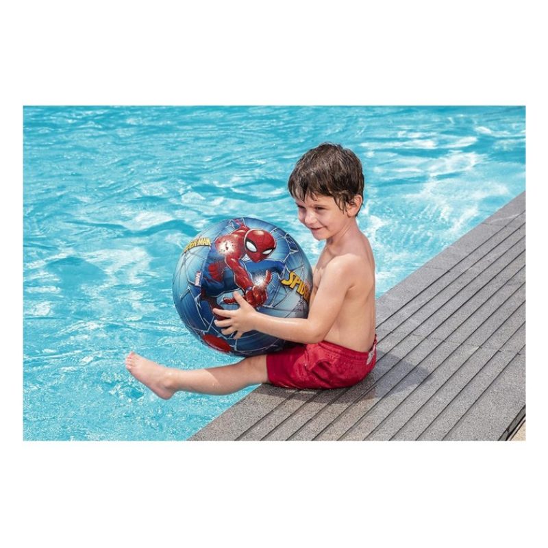 Bestway Palla Pallone Gonfiabile Spider-Man 51cm Bambini Mare Pisci...