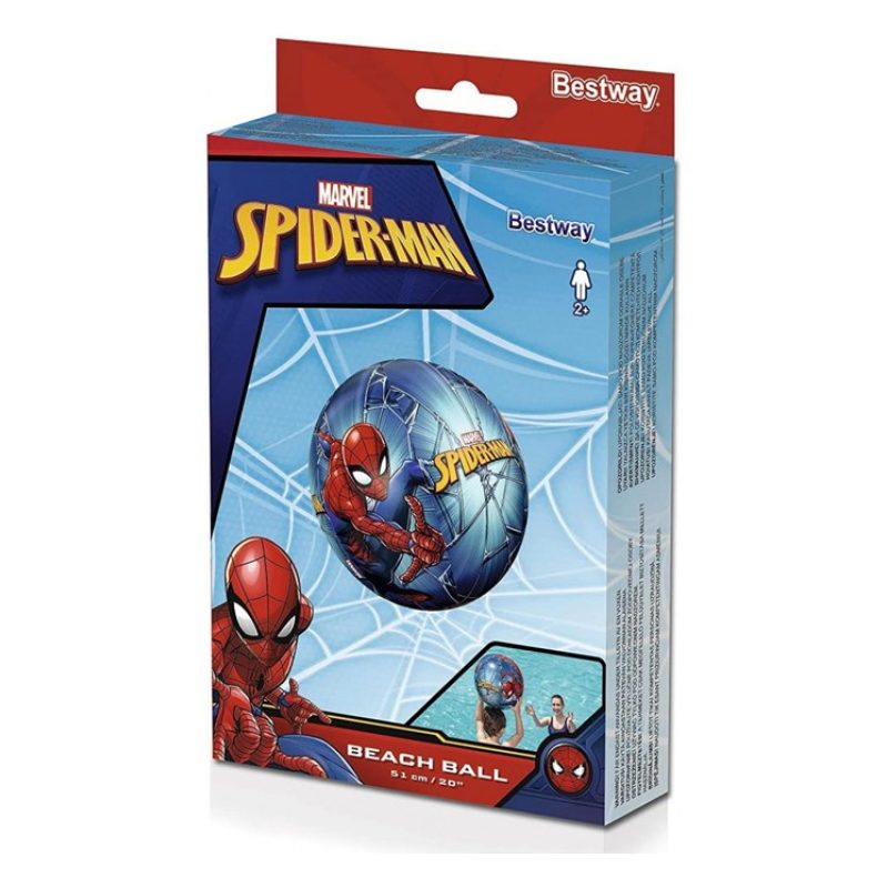 Bestway Palla Pallone Gonfiabile Spider-Man 51cm Bambini Mare Pisci...