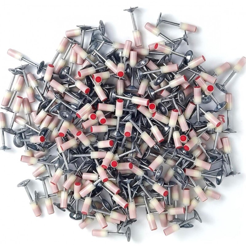 Hongu 200 pezzi 7.3 mm Chiodi in Acciaio Manuali per pistola Sparac...