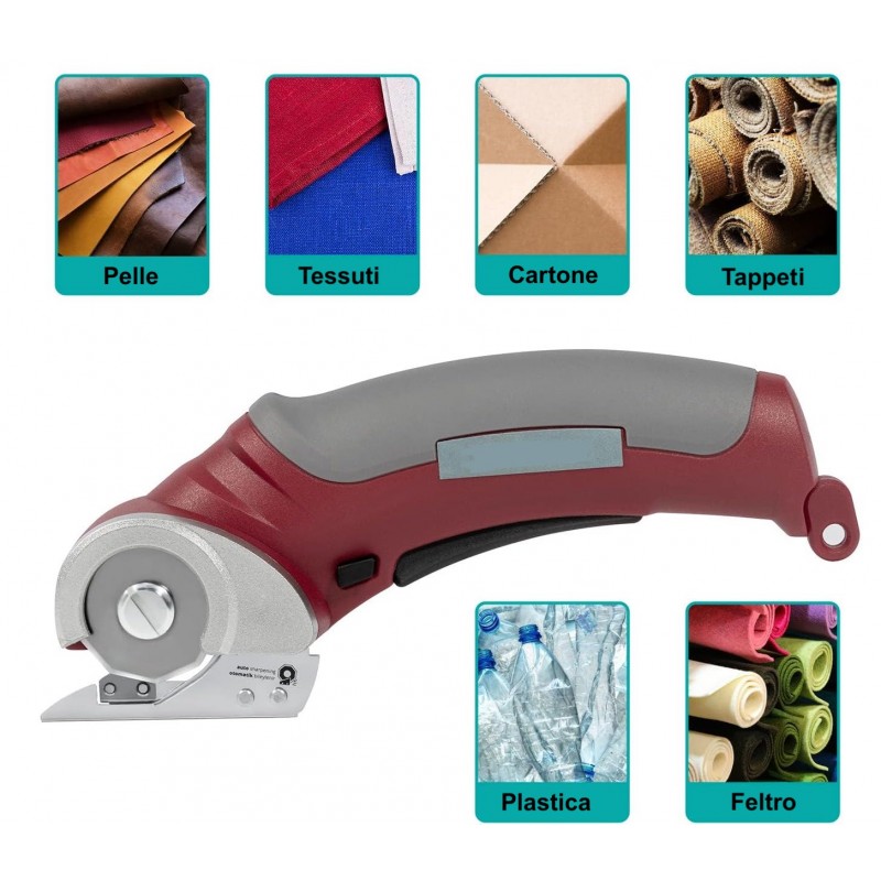 Generico Taglierino Elettrico Cordless Pannolenci Giardinaggio Stof...