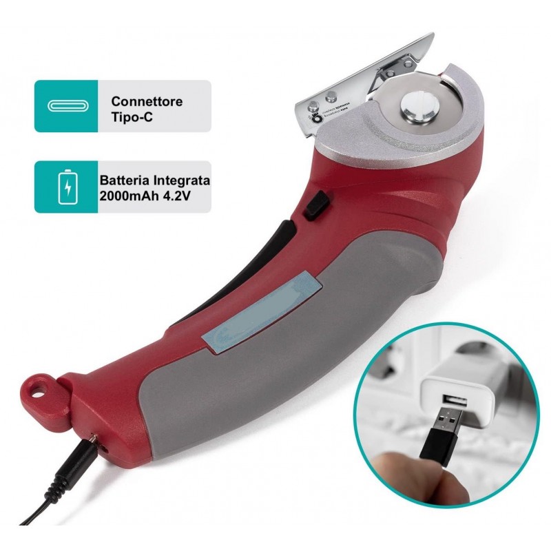 Generico Taglierino Elettrico Cordless Pannolenci Giardinaggio Stof...