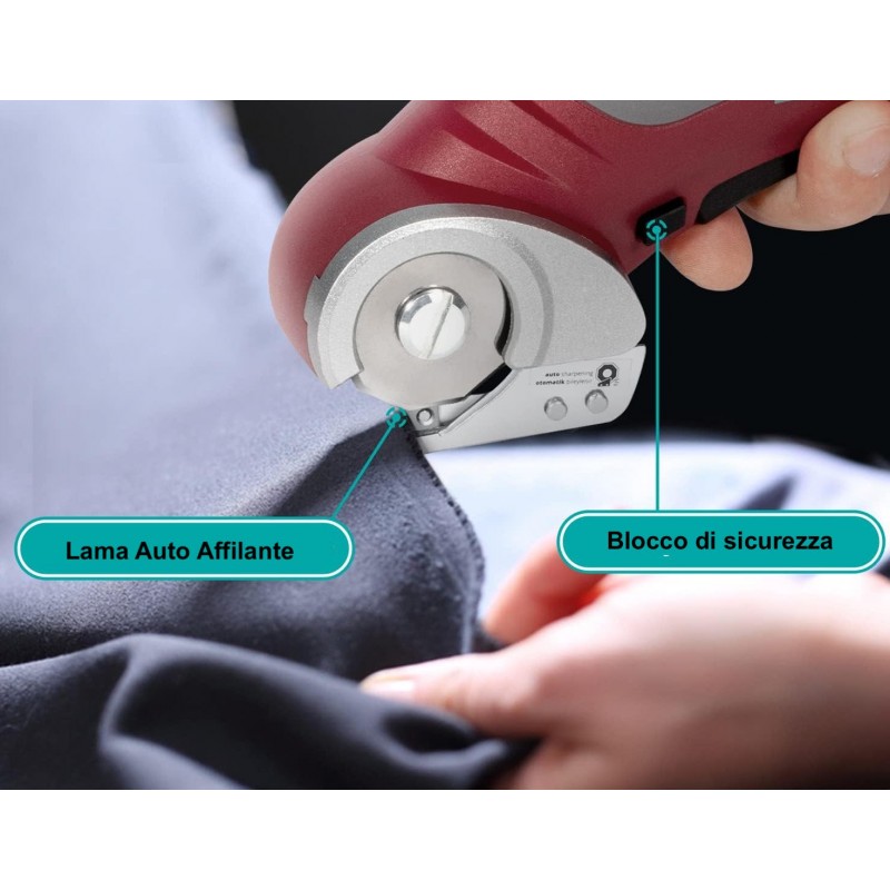 Generico Taglierino Elettrico Cordless Pannolenci Giardinaggio Stof...