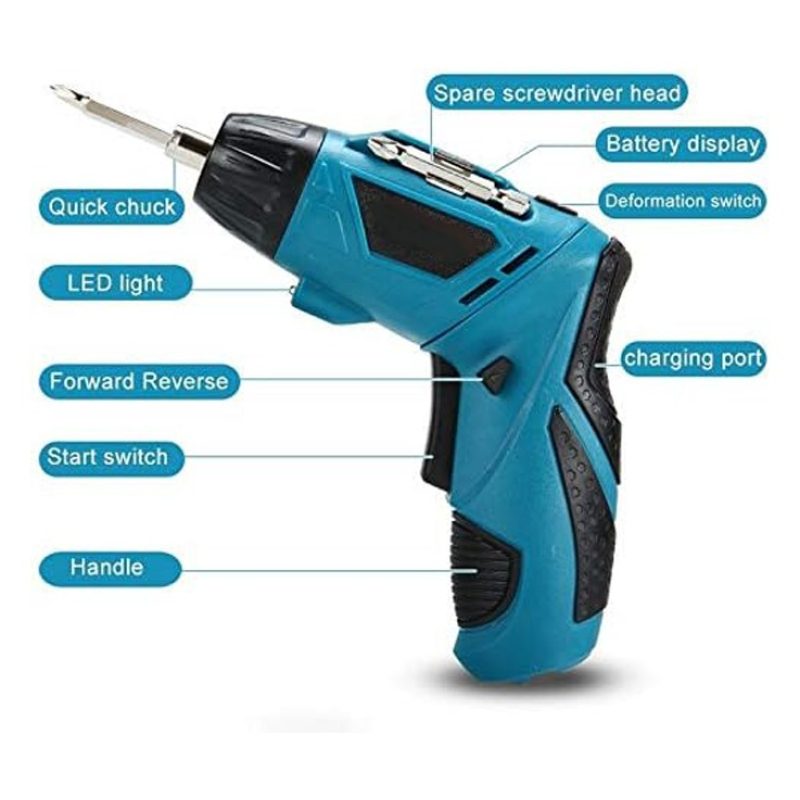 Avvitatore Elettrico Cacciavite a Batteria Mini Trapano Giravite Ri...