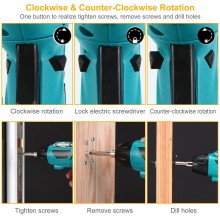 Avvitatore Elettrico Cacciavite a Batteria Mini Trapano Giravite Ricaricabile