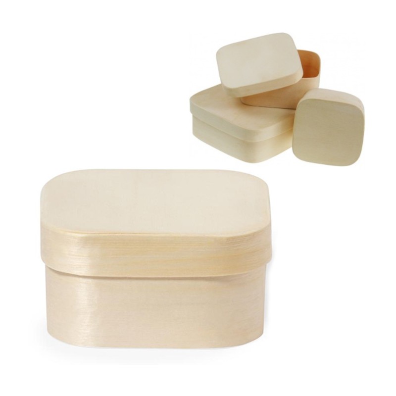 Set 12 Pezzi Scatole Box Regali portaconfetti quadrata bomboniere legno scatolina