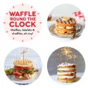 Piastra per waffle cialde dolci antiaderente elettrica 350W mini waffle maker
