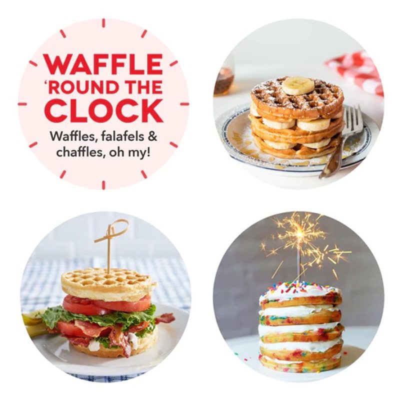 Eat Good Piastra per waffle cialde dolci antiaderente elettrica 350...