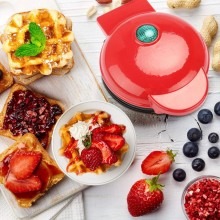 Piastra per waffle cialde dolci antiaderente elettrica 350W mini waffle maker