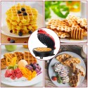 Piastra per waffle cialde dolci antiaderente elettrica 350W mini waffle maker