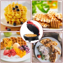 Piastra per waffle cialde dolci antiaderente elettrica 350W mini waffle maker