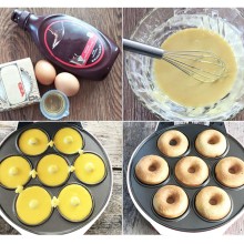 Piastra per ciambelle 7 mini stampi donuts dolci antiaderente elettrica 700W