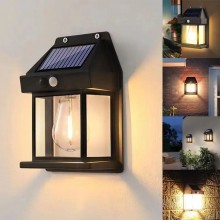 Lampada a ricarica solare LED sensore di movimento e crepuscolare IP65 esterno