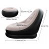 Hongu Poltrona Gonfiabile Floccata Cm 116x98x83 con Poggiapiedi rel...