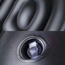 Poltrona Gonfiabile Floccata Cm 116x98x83 con Poggiapiedi relax casa con pompa