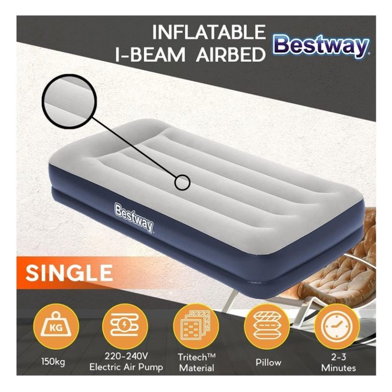 Bestway Materasso Gonfiabile 191x97x36 cm letto con pompa elettrica...