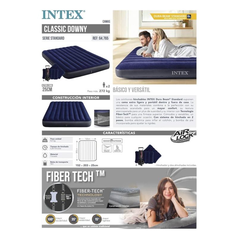 Intex Intex 64765 Materasso Classic Matrimoniale Gonfiabile 152x203...
