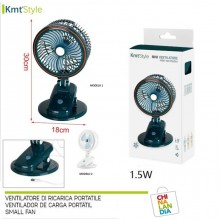 Mini Ventilatore Da Tavolo Ricaricabile USB da viaggio ufficio auto casa 30x18cm