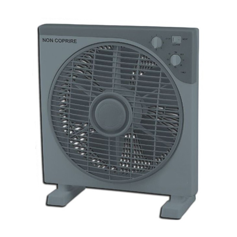 Ventilatore Portatile Quadrato Rinfrescante da Pavimento Tavolo 5 Pale 45W