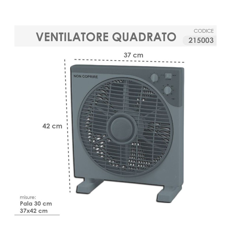 DGSUMMER Ventilatore Portatile Quadrato Rinfrescante da Pavimento T...