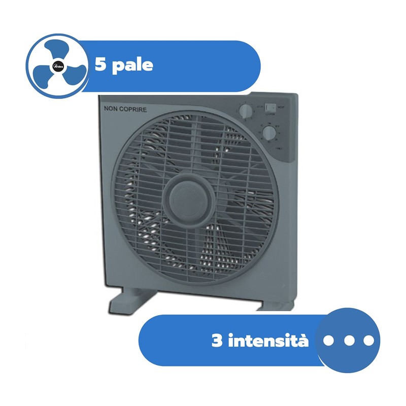 DGSUMMER Ventilatore Portatile Quadrato Rinfrescante da Pavimento T...