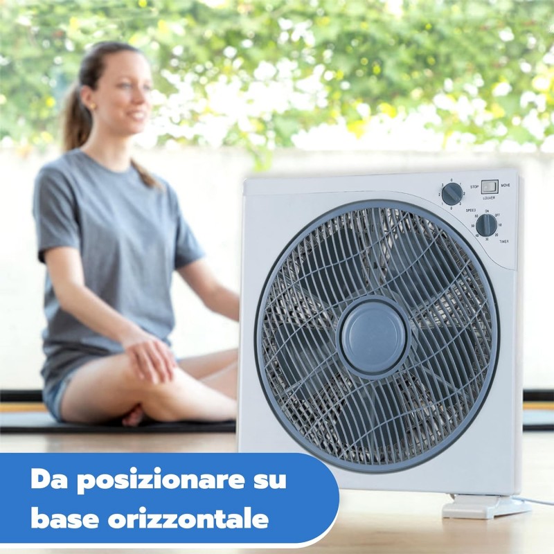 DGSUMMER Ventilatore Portatile Quadrato Rinfrescante da Pavimento T...