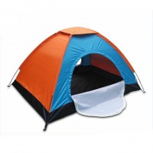 Tenda da Campeggio 200x200x135 cm 4 posti persone Porta a Cerniera multicolore