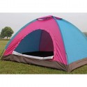 Tenda da Campeggio 200x200x135 cm 4 posti persone Porta a Cerniera multicolore