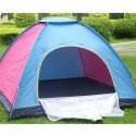 Tenda da Campeggio 200x200x135 cm 4 posti persone Porta a Cerniera multicolore