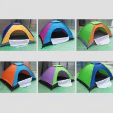 Tenda da Campeggio 200x150x110 cm 3 posti persone porta a cerniera Multicolore