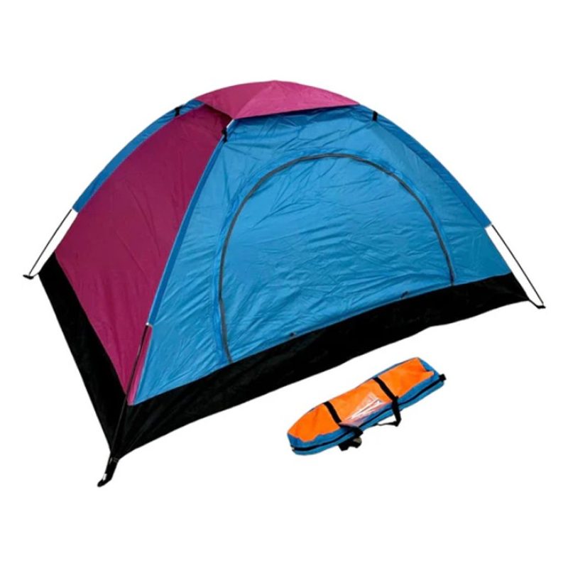 Hongu Tenda da Campeggio 200x100x100 cm 2 posti persone con cernier...