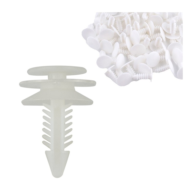 240 pezzi Rivetto Clip in plastica Rivetti di Fissaggio bianco auto 20x30x8 mm