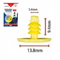 240 pz Rivetto Clip in plastica Rivetti di Fissaggio giallo auto 13,8x9,4x5,4 mm