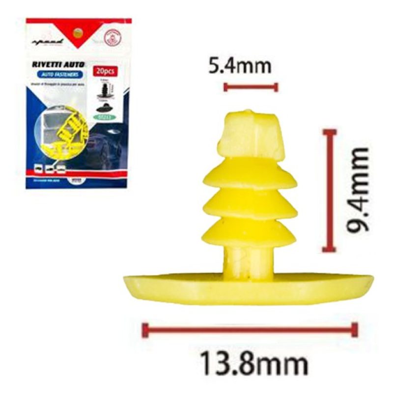 Hongu 240 pz Rivetto Clip in plastica Rivetti di Fissaggio giallo a...