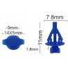 Hongu 240 pezzi Rivetto Clip in plastica blu Rivetti clip di Fissag...