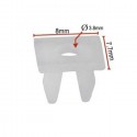 240 PZ Rivetto Clip di Fissaggio multiuso per auto in plastica bianco 8 x 7,7mm