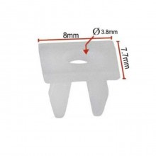 240 PZ Rivetto Clip di Fissaggio multiuso per auto in plastica bianco 8 x 7,7mm