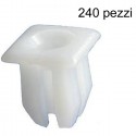 240 PZ Rivetti Clip di Fissaggio multiuso per auto in plastica bianco 9,2x9,3mm