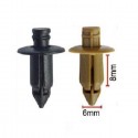 240 PZ Rivetti Clip di Fissaggio multiuso per auto moto in plastica nero 8x6 mm