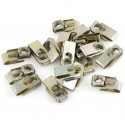 120 Dado Zincato a Molla Clip di fissaggio per Auto Moto in metallo 25x11,5mm