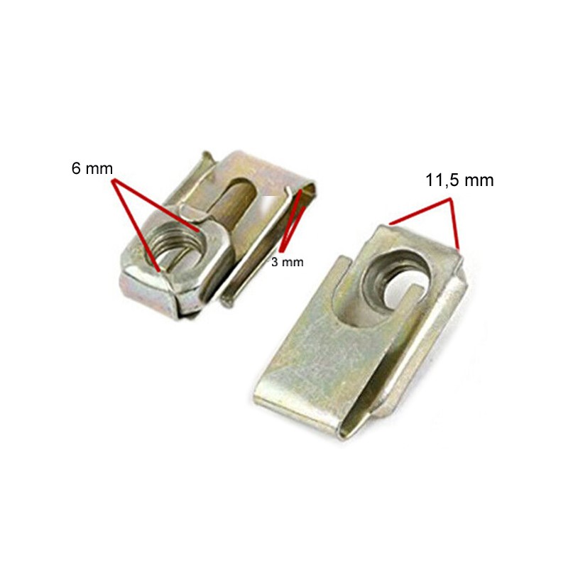 Hongu 120 Dado Zincato a Molla Clip di fissaggio per Auto Moto in m...