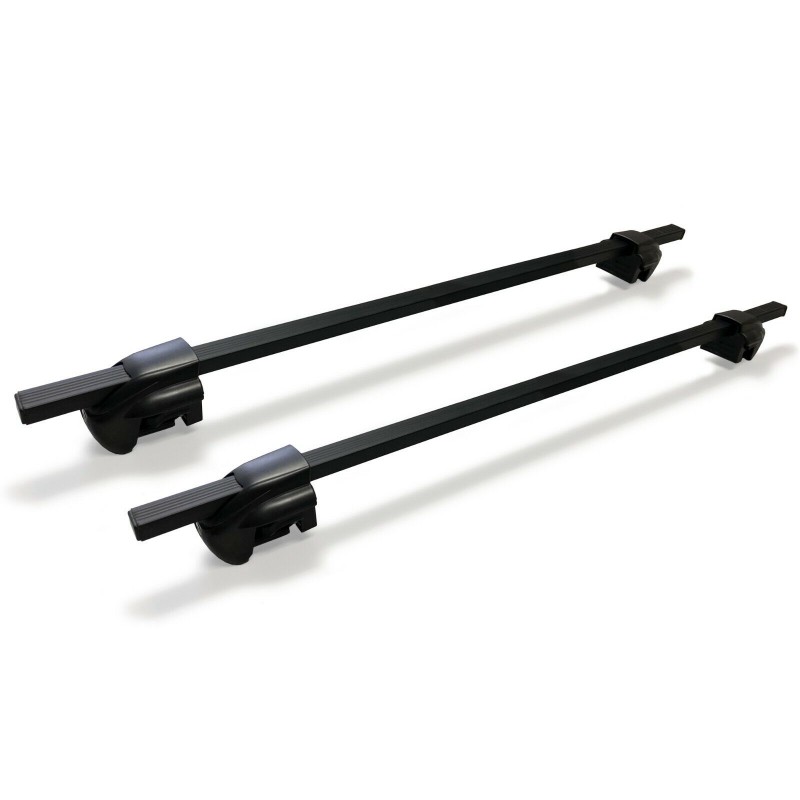 Barre Portatutto Universali 135 Cm Per Auto Con Rails Aperti – Portata 90 Kg Con Serratura, Made In Italy - 4