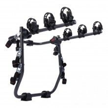 Portabici Posteriore Universale fino a 3 Bici In Acciaio cinghie e tiranti Nero