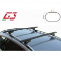 Barre portapacchi portatutto universali auto con serratura antifurto 110cm G3