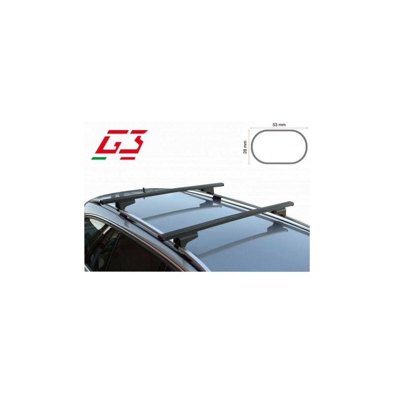 Barre Portatutto Universali 135 Cm Per Auto Con Rails Aperti – Portata 90 Kg Con Serratura, Made In Italy - 2