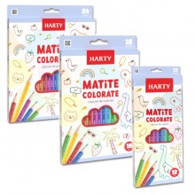 Pastelli colori a matita da 12/18/24 Colorate assortiti astuccio bambini scuola