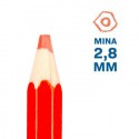 Matita bicolore Rosso Blu colorata 2 colori fine 24 PZ scuola ufficio mina 2,8mm