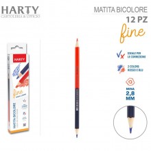 Matita bicolore Rosso Blu colorata 2 colori fine 24 PZ scuola ufficio mina 2,8mm