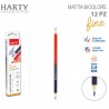 Harty Matita bicolore Rosso Blu colorata 2 colori fine 24 PZ scuola...